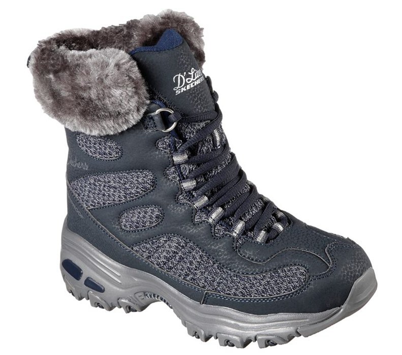 Skechers D'lites - Bomb Cyclone - Womens Boots Navy [AU-VU8736]